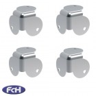 Small Chrome Flat Corners - 30mm x 30mm - Pack of 4